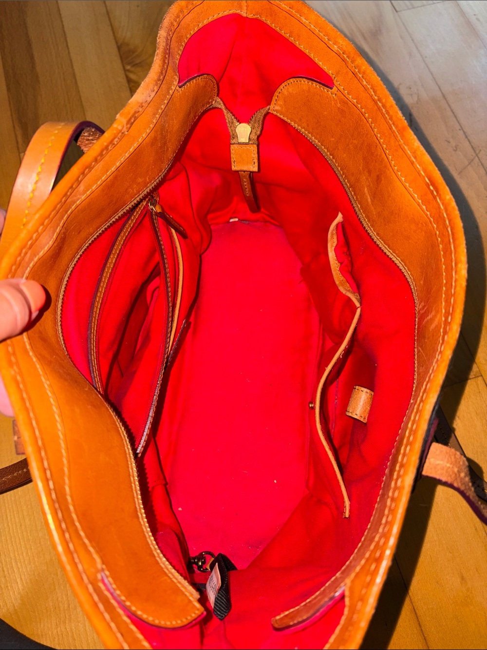 Dooney & Bourke Tote with Tan Leather Trim - Picture 4 of 9